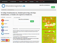 Tablet Screenshot of domanregister.se